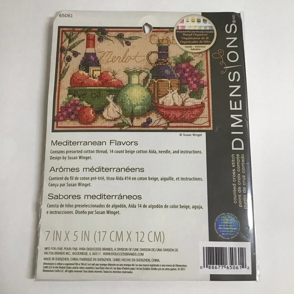 Dimensions Counted Cross Stitch Kit Susan Winget Mediterranean Flavors 7x5